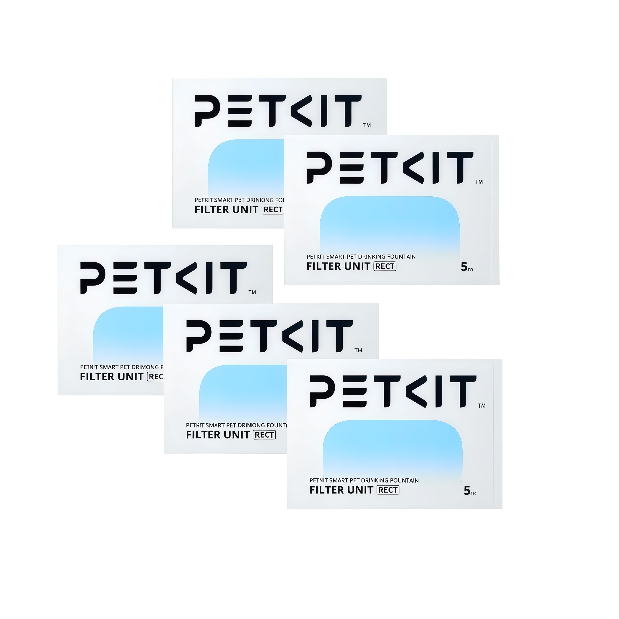 PETKIT Filtro Unidad RECT 5.0 | 5 unidades